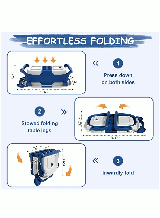 طوي حوض استحمام الطفل ، مثالية المحمولة حوض استحمام للأطفال حديثي الولادة السفر لمدة 0-36 شهرا - Image 3